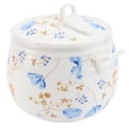 thumbnail image 3 of 1Pc Ceramic Stew Pot Saucepan with Lid Orchid Stewpan Orchis Stewpot with Gilded Pattern Assorted Color, 3 of 8