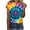 Multicolor#5, variant on VBTAPA Tie Dye T-Shirt for Women Funny Contrast Color Short Sleeve Tops Summer Casual Loose T Shirts Round Neck Soft Comfy Tee Sales of Today Multicolor L