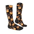 thumbnail image 3 of Fotbe Bee and Honey print Women's Men's Novelty Crew Socks Cotton Socks Knee High Socks for Walking,Running,Nurses,Pregnancy, 3 of 9