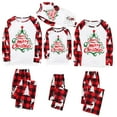 thumbnail image 4 of Family Christmas Matching Pajamas Set Merry Xmas Jammies Suits Parent-Child Clothing Long Sleeve Crewneck Blouses and Plaid Pjs Long Pants Home Sleepwear, 4 of 6