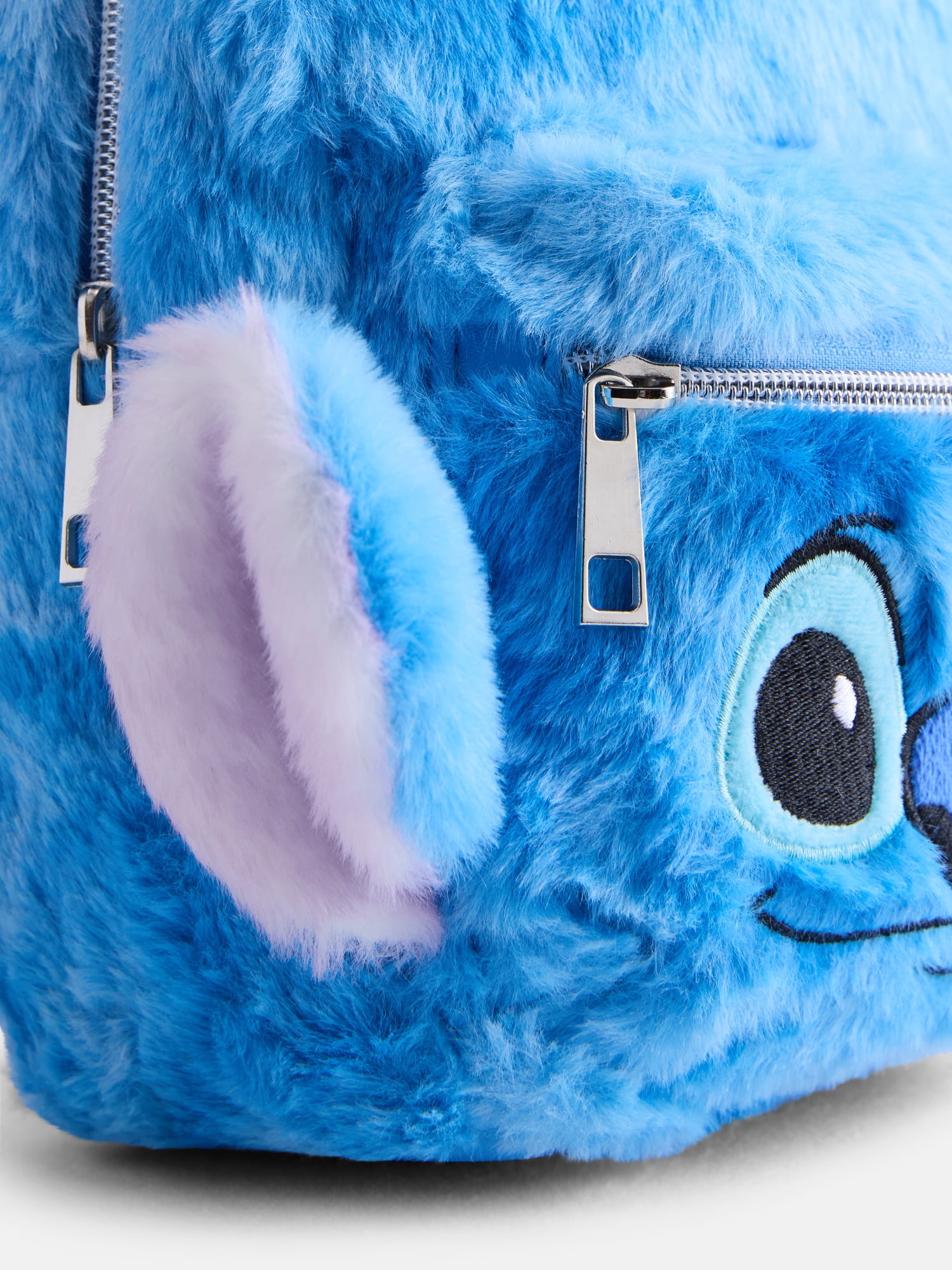 Disney Lilo and Stitch Unisex Mini Faux Fur Backpack, Blue