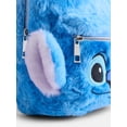 thumbnail image 4 of Disney Lilo and Stitch Unisex Mini Faux Fur Backpack, Blue, 4 of 5