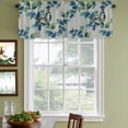 thumbnail image 3 of Blueberry Spring Leaves Curtain Valances for Windows, Kitchen Valance Window Treatments Panel 2 Pack, Grey Botanical Branches Rod Pocket Short Curtains for Bathroom Bedroom 42 x 12 Inch, 3 of 8