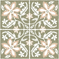 FloorPops Lillium Green Peel and Stick Floor Tiles
