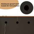 thumbnail image 2 of Large  Litter Enclosure with Charger, Automatic Enclosure for -Cleaning Litter Boxes 3/4, Farmhouse Litter Box Cabinet  House with  Removable , Rustic Brown, 2 of 8