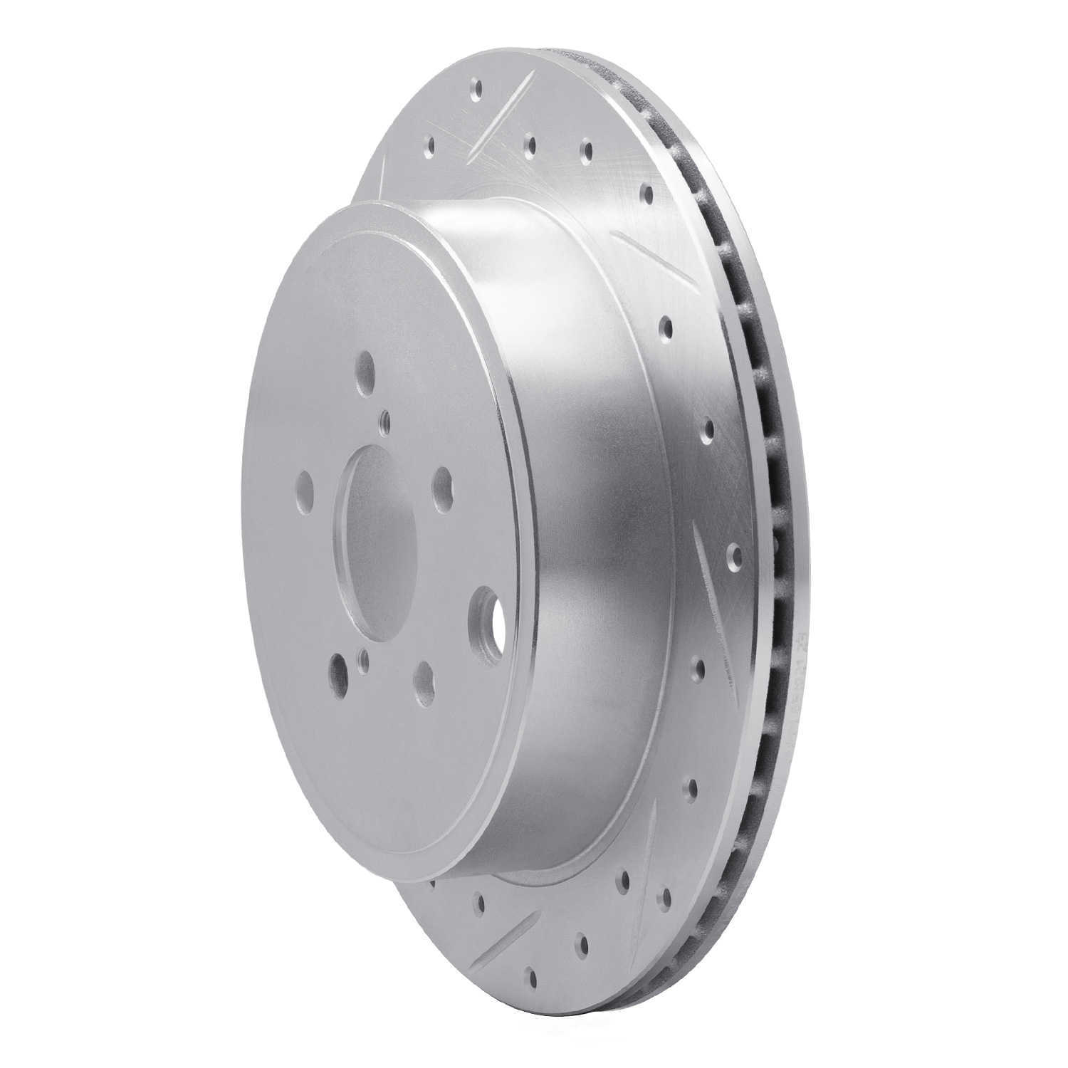 Dynamic Friction Company 631-13023L DFC Brake Rotor - Drilled And Slotted - Silver