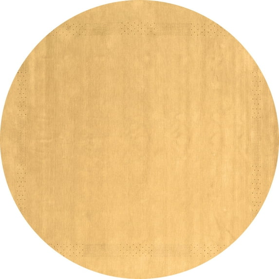 Ahgly Company Indoor Round Solid Brown Modern Area Rugs, 3' Round
