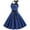 Dark Blue, variant on IROINNID Women's Sleeveless A-Line Dress Round Neckline Flare Vintage Dress Halter Bow-knot Prom Swing Polka Dot Party Dress Regular Print Dress