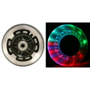 LED SCOOTER WHEELS ABEC9 BEARINGS for RAZOR SCOOTERS 100mm LIGHT UP Black 2-pack