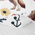 thumbnail image 5 of Erosebridal Wild Wolf Quilt King,Rustic Floral Fungus King Coverlet Set For Girls,3-Piece, 5 of 7
