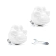 thumbnail image 2 of Naiovety Paquete de 2 topes para dedos de patines, frenos de rodillo de pata bonitos, bloqueadores ajustables, almohadilla de bloque de ejercicio, patinar Blanco Naiovety OD026255-01, 2 of 6