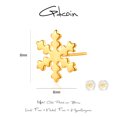 thumbnail image 2 of GDCOIN Samll Snowflake Earrings 14K Gold Plated Fashion Jewelry for Women, 2 of 8