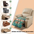 thumbnail image 6 of ZIATUBLES Quilted Recliner Chair Cover, Polyester Pet Friendly Seat Cushion Protector, Non-Slip Washable Furniture Slipcover for Dogs Cats, Turquoise Aztec Cow Print Living Room Decor, 6 of 8