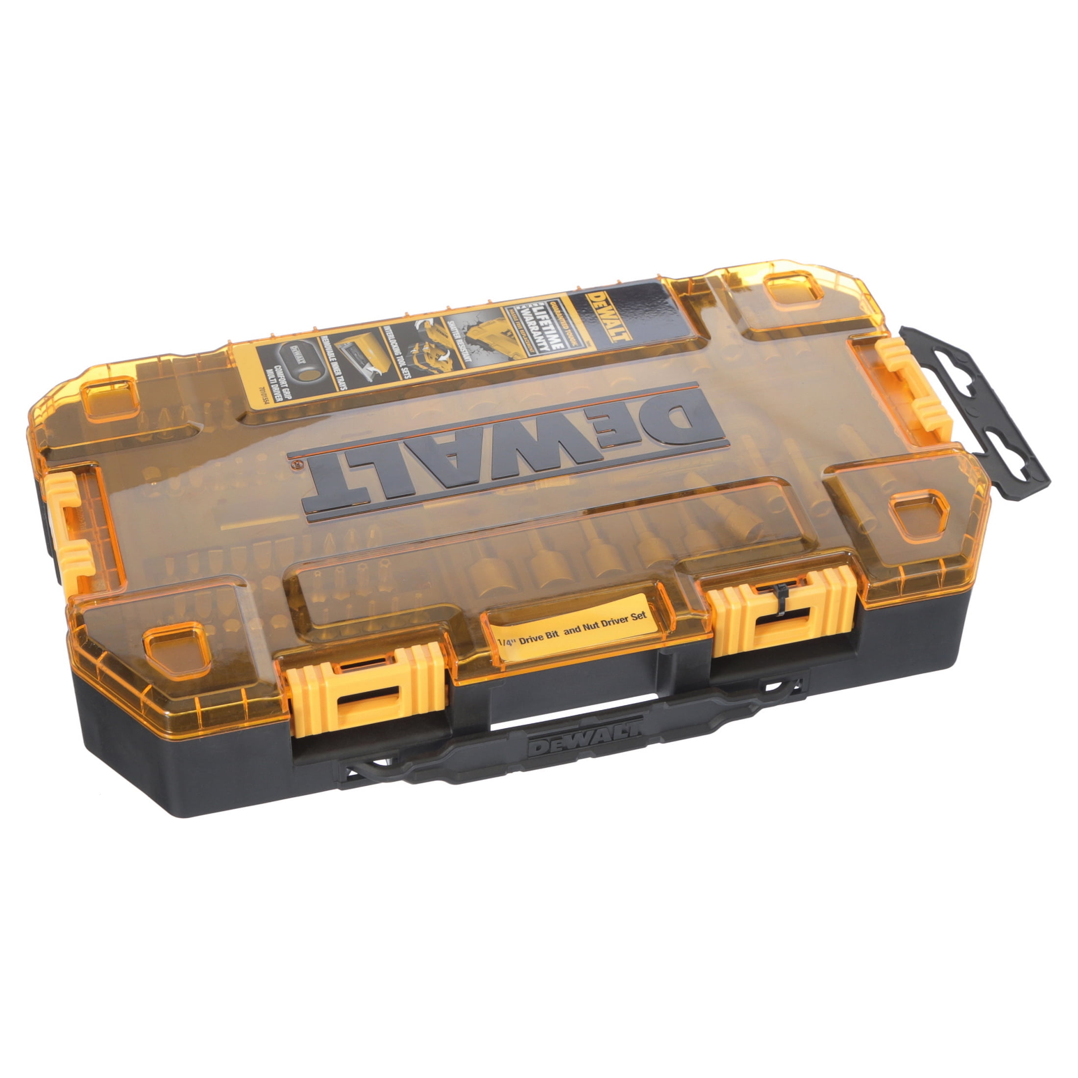 DEWALT Tool Box Set 70 Piece 1 4 Multi Bit Nut Driver Set in Tough Case Walmart