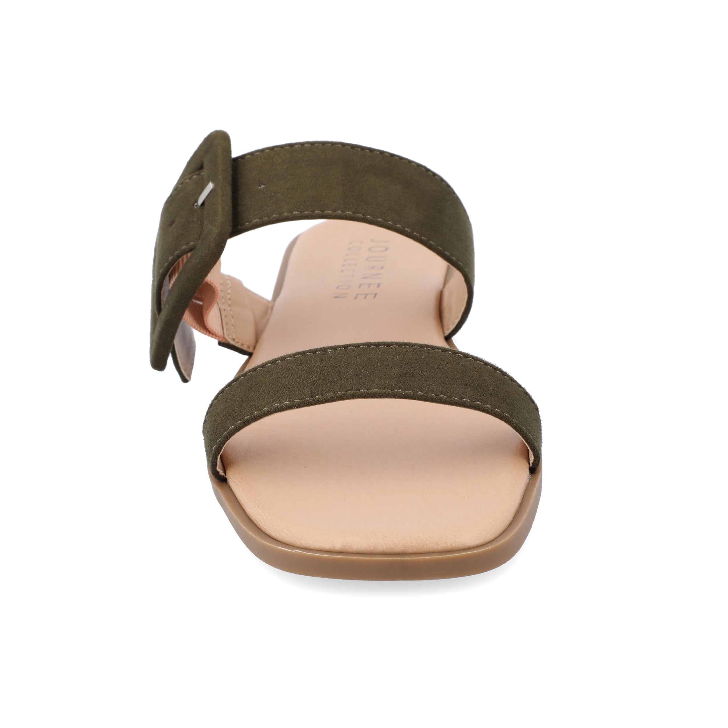 Journee Womens Kerris Multi Strap Slip On Sandals