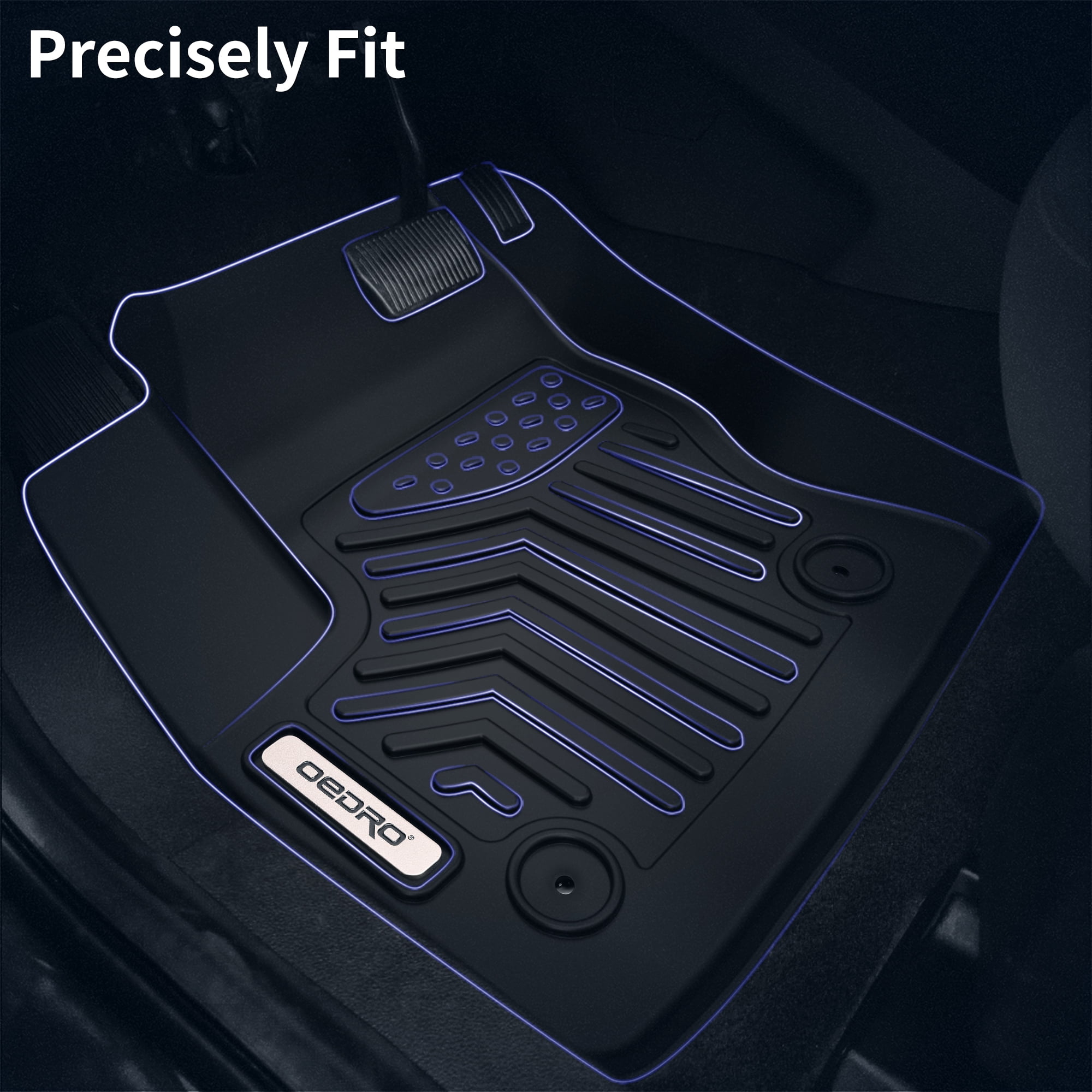 RVNI Floor Mats liner for 2019-2023 Dodge Ram 1500 New Body Crew Cab All Weather 2-Row Set