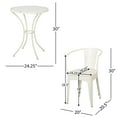 thumbnail image 7 of 3 Piece Outdoor Iron Bistro - Water- White Furniture Pc In With Coating, 7 of 7
