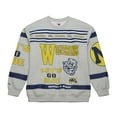 thumbnail image 2 of Men's Mitchell & Ness Heather Gray Michigan Wolverines All Over Print Sweatshirt, 2 of 6