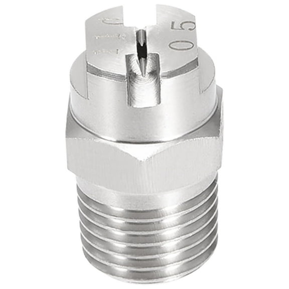 Flat Fan Spray Tip - 1/4 BSPT Male Thread 304 Stainless Steel Nozzle - 110 Degree 1.4mm Orifice Diameter