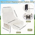 thumbnail image 2 of 36x33 inch Camping Chair Replacement Fabric Oxford Cloth High Back Camping Chair Cover Floral White Waterproof Collapsible Lightweight Outside Folding, 2 of 5