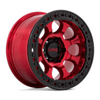 KMC Cast Aluminum Rim KM237 17X9 6X5.5 C-RED-BLK-RG -38MM, KM237QB17906038N