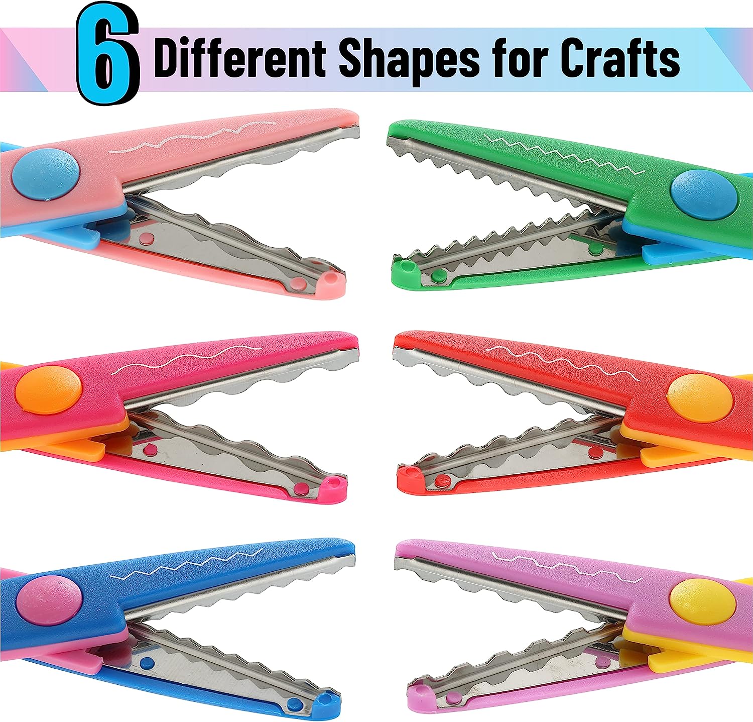 Mr. Pen- Craft Scissors Decorative Edge, 6 Pack, Craft Scissors, Zig Zag  Scissors, Decorative Scissors