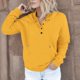 thumbnail image 2 of Sudadera de manga Larga Gibobby con capucha para mujer escote en V amarillo S, 2 of 5