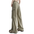 thumbnail image 4 of Danhjin Khaki Womens Cargo Pants Lightweight Travel Hiking Cargo Pants Soft Stretch Baggy Straight Casual Streetwear, 4 of 4