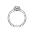 thumbnail image 2 of 0.70 Ct Brilliant Radiant Shape Genuine Diamond Sparkle Halo Ring for Engagement and Wedding in Solid 18K White Gold Size 6.5, 2 of 8