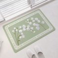 thumbnail image 4 of Alfombrilla de baño con forma de campana de viento simple y absorbente de diatomeas con diseño de orquídeas, alfombrilla antideslizante para puerta de baño, alfombra para lavabo de baño, 4 of 6