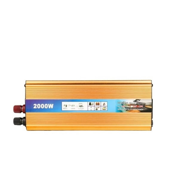 2000w Sine Wave Inverter 12v to 110v High Power High Frequency Car Inverter for Vehicle/Home ,Rapid Cooling with Minimal Noise