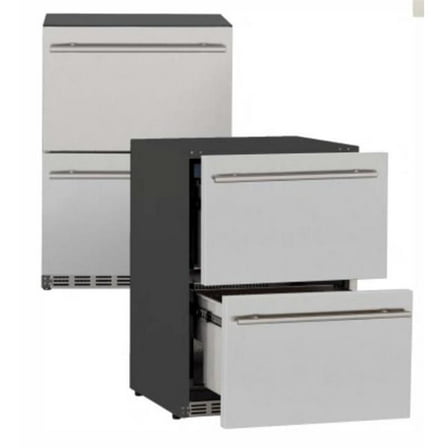 Summerset RFR-24DR2-A 24 in. 5.01 C Deluxe Outdoor Rated 2-Drawer Refrigerator