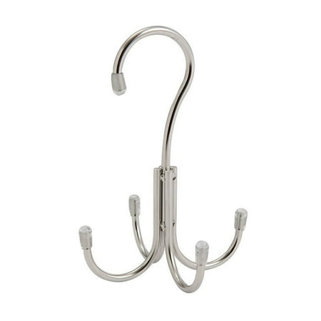 XIANXIAN Belt Hook Rotatable Belt Rack Closet Accessory Belt Bra Vest Tie Scarf Wallet Silver Hanger Storage Hook  Hanging Holder Storage Hook for Belt  Bra  Tank Top  Tie  Scarf  Purse  Silver