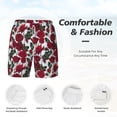 thumbnail image 3 of Balery Rose Flowers Mens Swim Trunks Swim Shorts for Men Quick Dry Inseam Beach Shorts with Compression Liner Pocket-XX-Large, 3 of 9
