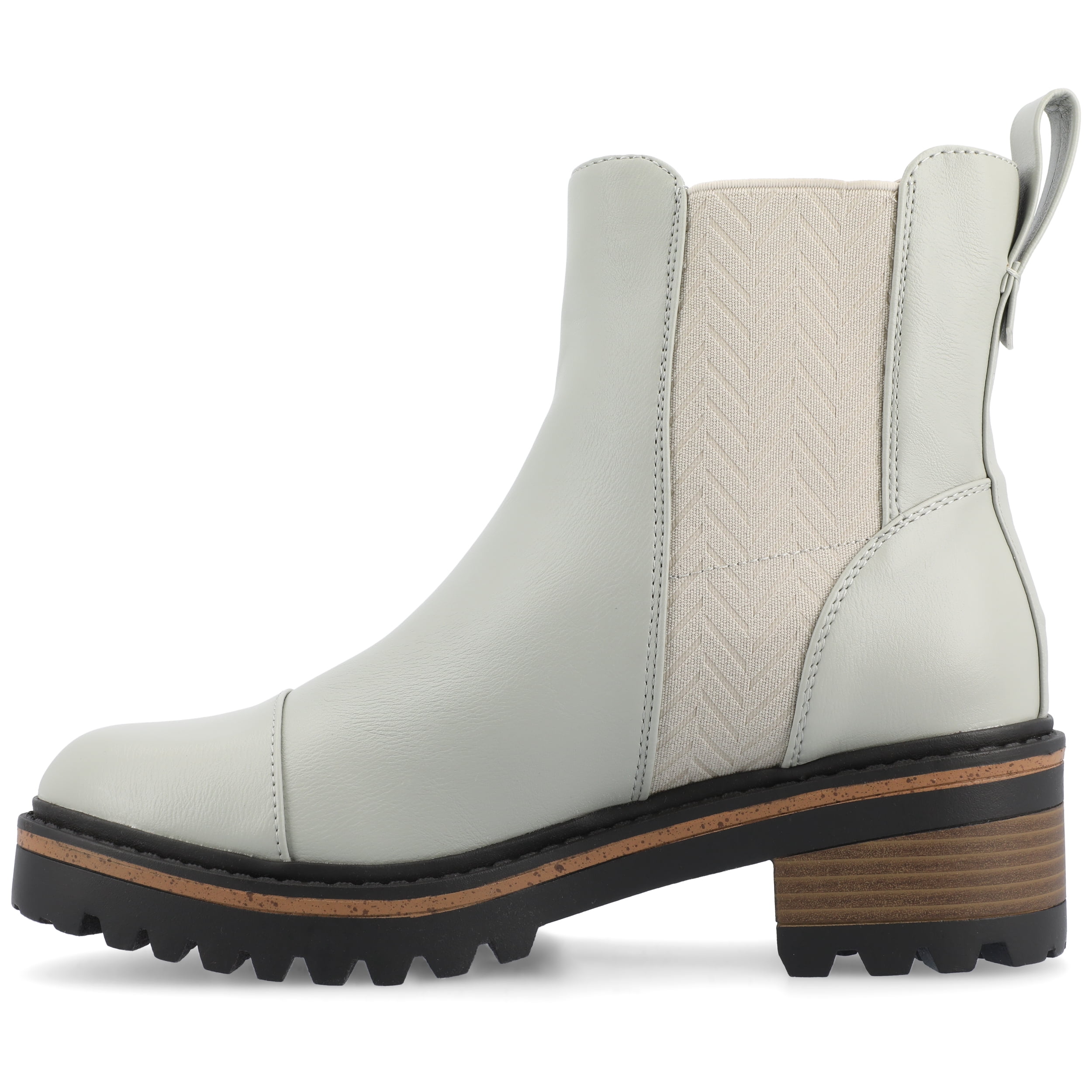 Journee Womens Mirette Pull On Stacked Heel Booties