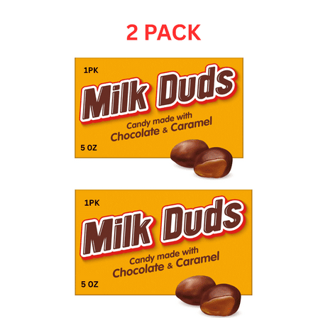 MILK DUDS Chocolate and Caramel Candy 2 Pack, 5 oz Each – Total 10 oz Movie Treat