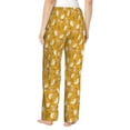 thumbnail image 3 of Naloa Daisies Flowers Print Women’s Ultra-Soft Comfy Pajama Lounge Pants with Pockets & Drawstring, 3 of 8