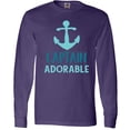 thumbnail image 3 of Inktastic Captain Adorable, Boat Anchor, Nautical - Blue Long Sleeve T-Shirt, 3 of 5