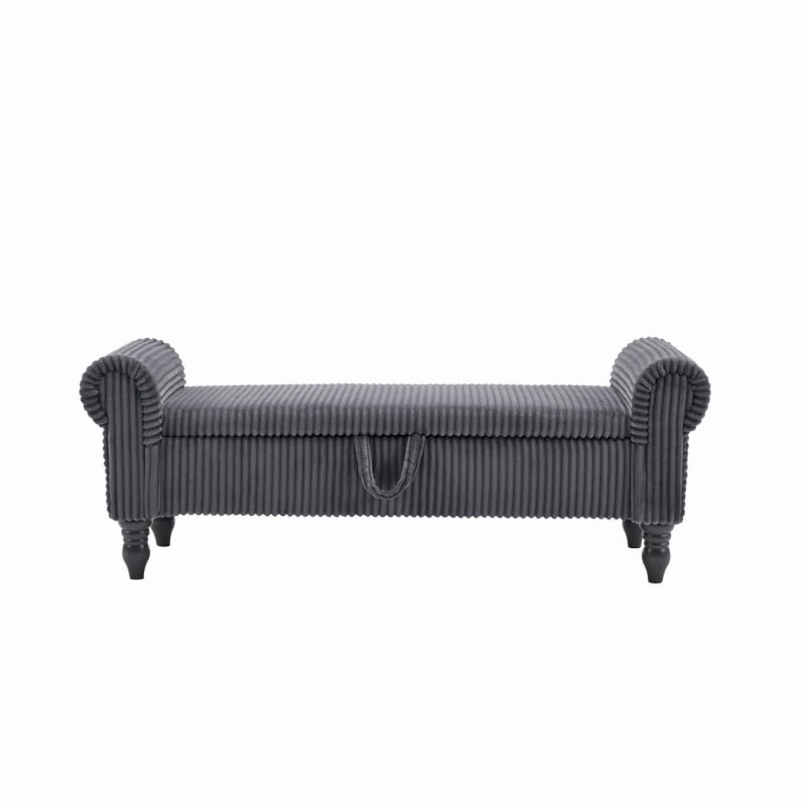 51.5'' Storage Ottoman Bench, Upholstered Storage Benches for Bedroom, End of Bed Storage Bench, Window Benches for Foot of Bed