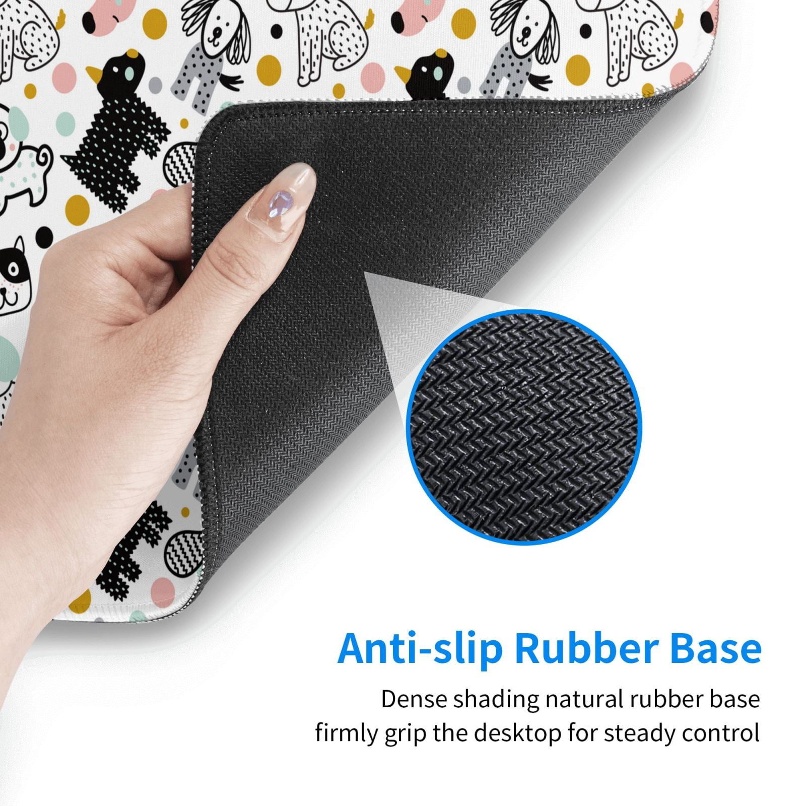 Xecao Funny Puppy for Waterproof Mouse Pad - Extended Contour Mouse Mat, Large Gaming Mousepad Laptop Keyboard Mat with Non-Slip Rubber Base