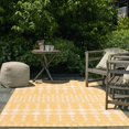 thumbnail image 3 of Unique Loom Outdoor Trellis Collection Area Rug - Traliccio (5' 3" x 8' Rectangle Yellow/Ivory), 3 of 9