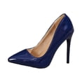 thumbnail image 5 of Women's High Heels Closed Pointed Toe Stilettos Wedding Shoes Lightweight Party Prom Elegant Dress Pumps Blue Size 7.5, 5 of 5