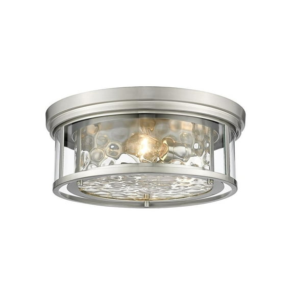 493F3-BN-Z-Lite-Clarion - 3 Light Flush Mount In Transitional Style-6.25 Inches Tall and 16 Inches Wide-Brushed Nickel Finish