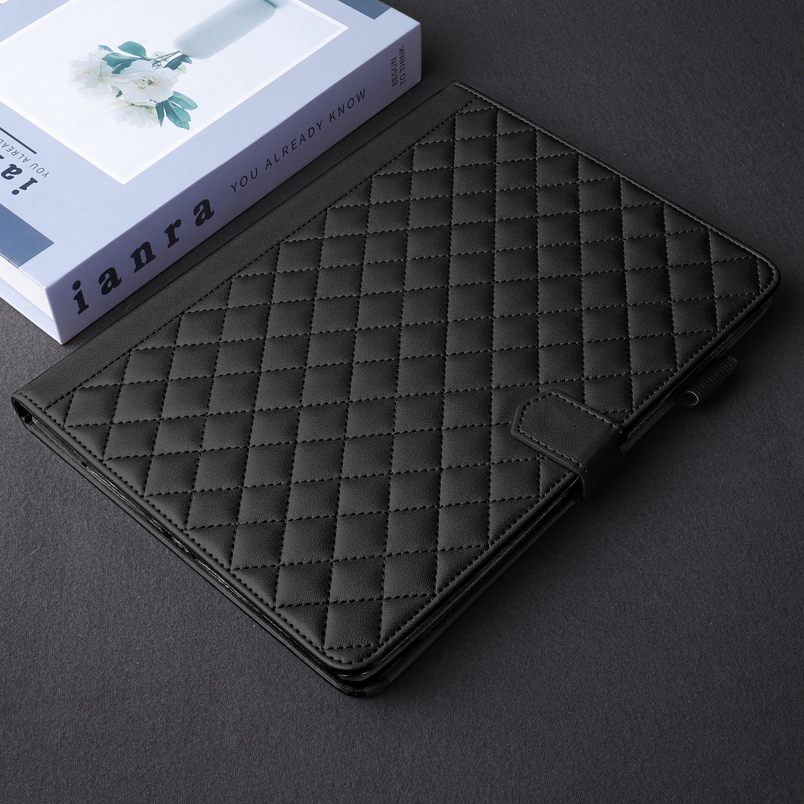 ChicShell Case for iPad Air 11-inch (2024), iPad Air 5th/4th Gen, iPad Pro 11 (4th/3rd/2nd/1st Gen), Multi-Angle View, PU Leather Auto Sleep/Wake Case with Pencil Holder, Black