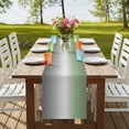 thumbnail image 3 of Sage Green Grey Ombre Short Table Runner 36 Inches Long,Modern Ombre Abstract Art Cotton Linen Table Runners Dresser Scarves,Fabric Tabletop Scarf Furniture Cover for Home Dinner Party Decor 13"x36", 3 of 8