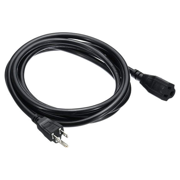 Uxcell 10Ft 15A 14AWG 3 Prong Extension Cord, SJT, ETL Listed, Black