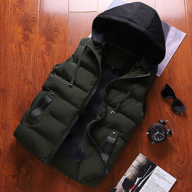 Chaleco desmontable de otoño e invierno para hombre, chaleco de algodón con plumón de eBay