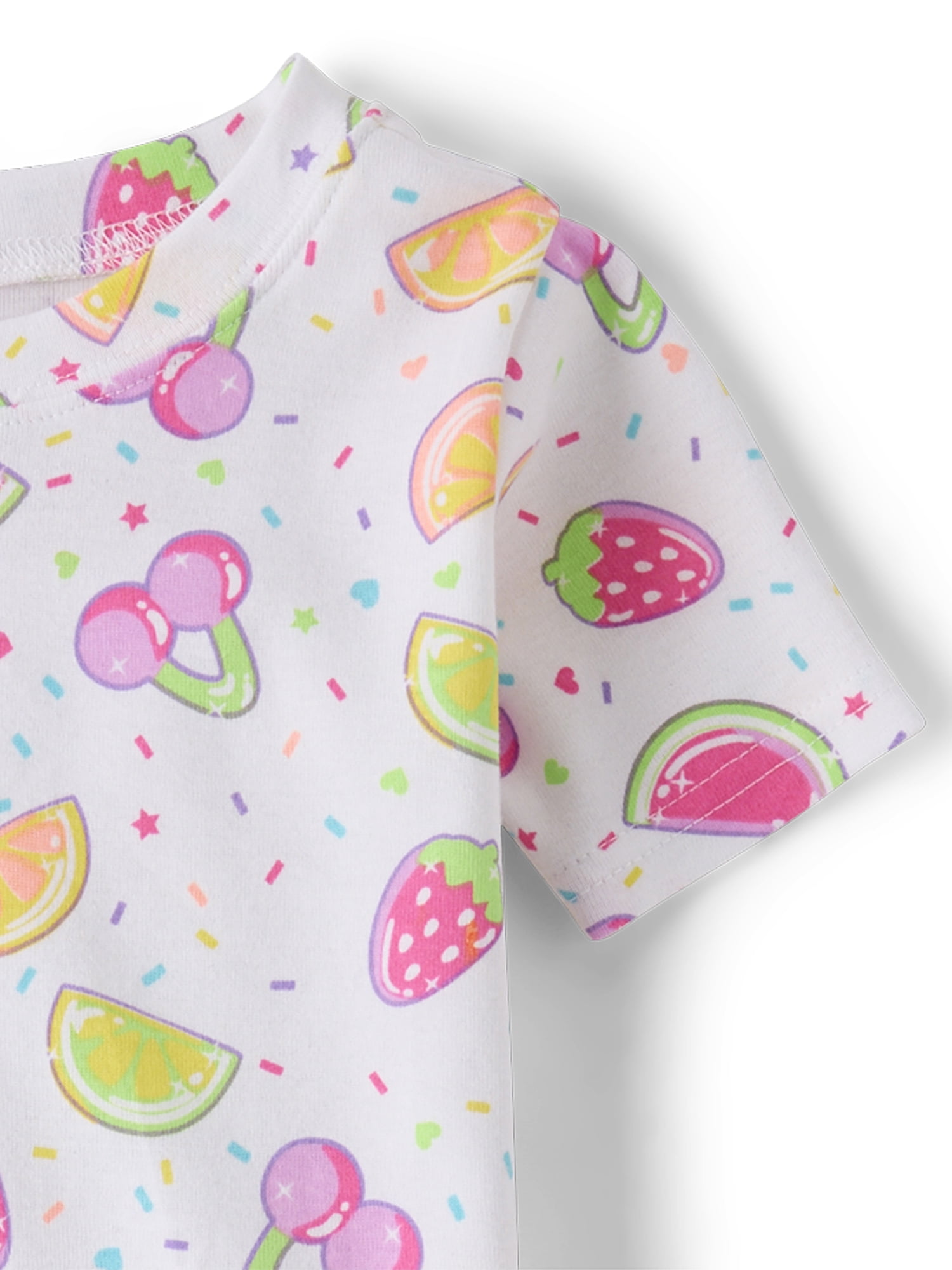 The Children's Place Girls Short Sleeve Fruit Candy Snug Fit Cotton PJs, Sizes 4-16
