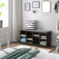 thumbnail image 7 of Shoe Benches for Entryway with Storage, 10 Compartments Shoe Rack Bench with Storage, Shoe Bench Storage with Cushion Seat for Living Room Entryway Hallway Adjustable Shelves Shoe Shelf, 7 of 7