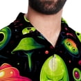thumbnail image 5 of Alien Men's Casual Hawaiian Shirt Printed Button Down Short Sleeve Summer Beach Shirts Unisex, 5 of 6